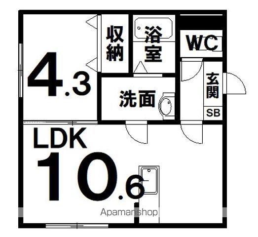 モンレーヴ(1LDK/3階)の間取り写真