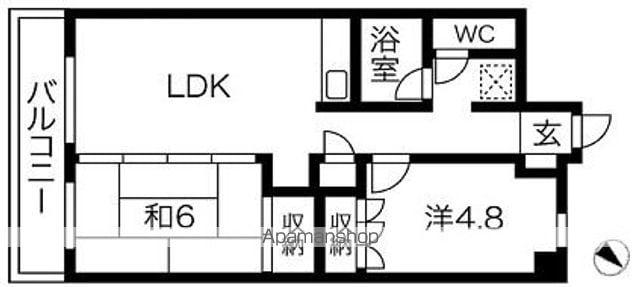 プラティーク鷺宮(2LDK/3階)の間取り写真