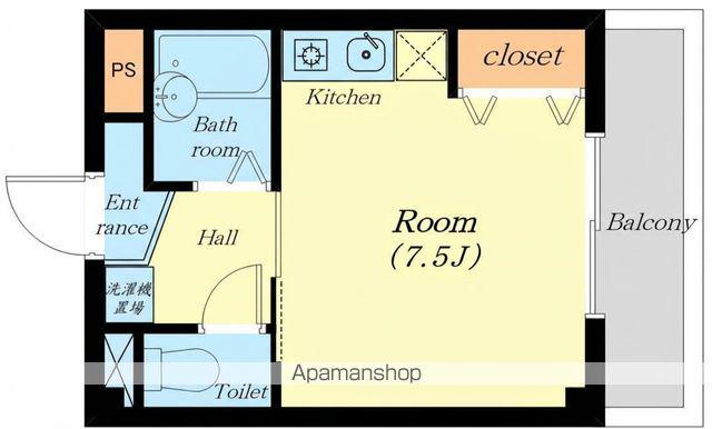 倶楽部ハウスK(ワンルーム/3階)の間取り写真