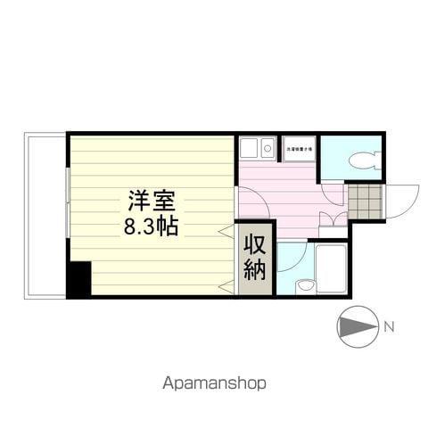 ヒルトップ晩翠(1K/7階)の間取り写真