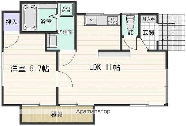 五日市線 拝島駅 徒歩20分 1階建 築61年(1LDK)の間取り写真