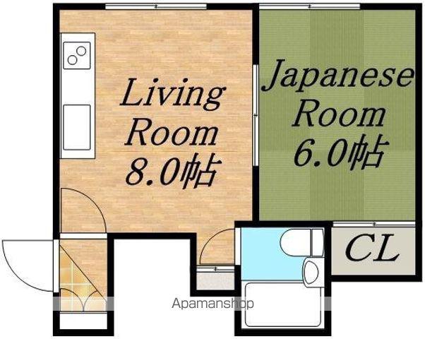 三和ビル(1LDK/2階)の間取り写真