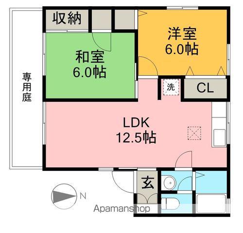 セジュール竹内A(2LDK/1階)の間取り写真