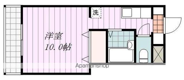 グリーンハイツMICHI2(1K/3階)の間取り写真
