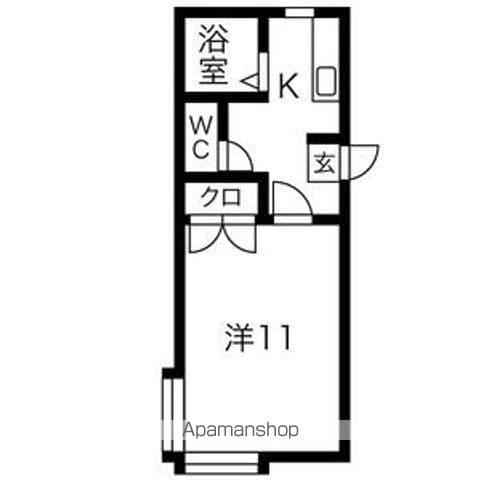 アーバンエステート3(1K/2階)の間取り写真