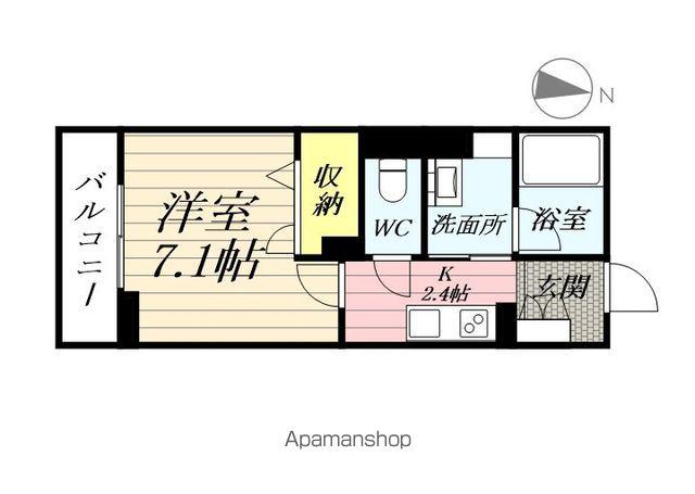 RAFFINE C(1K/2階)の間取り写真