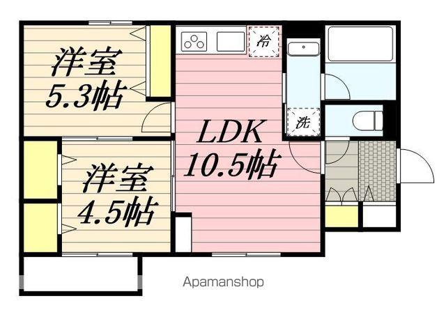 URBAN RESIDENCE(2LDK/2階)の間取り写真