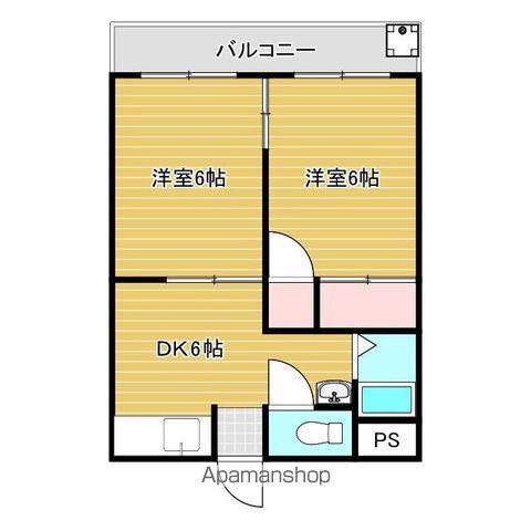 アーバンライフ若宮Ⅱ(2DK/1階)の間取り写真