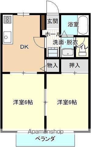 エミネンスのぞみ(2DK/2階)の間取り写真