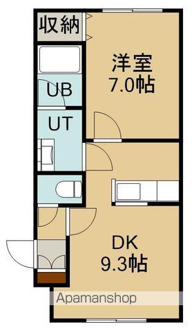 ブランシールK(1DK/2階)の間取り写真