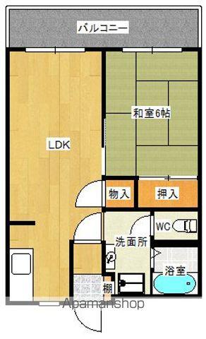 森藤第一ビル(1LDK/5階)の間取り写真
