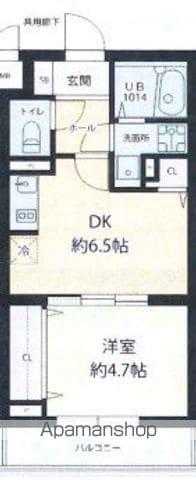 イーグルロード業平(1DK/2階)の間取り写真