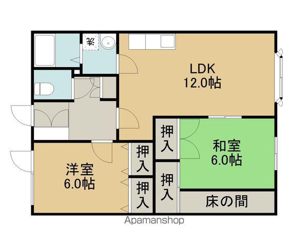 TMハイツ6(2LDK/2階)の間取り写真