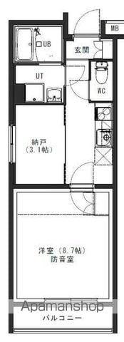 ラシクラス横浜天王町(1K/3階)の間取り写真