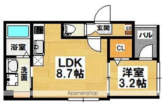 GRANSTELLA 帝塚山(1DK/2階)の間取り写真