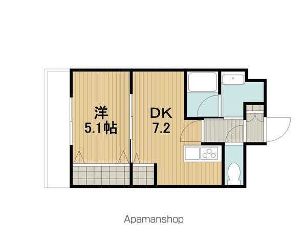 スクエアシティ鶴見市場(1K/5階)の間取り写真