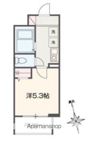 MELLAS青梅Ⅱ(1K/1階)の間取り写真