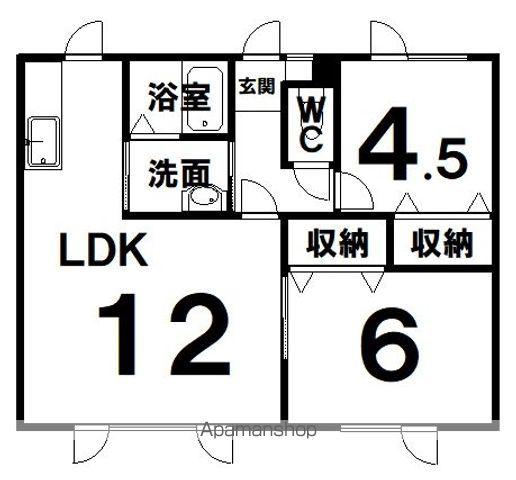 コーポラ・ラ・ラ(2LDK/2階)の間取り写真