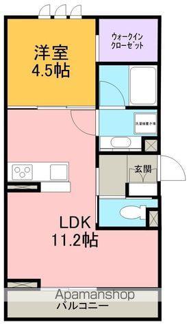 上里トリシア マヒナ(1SLDK/1階)の間取り写真