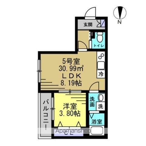 HFR蘇我 B棟(1LDK/3階)の間取り写真