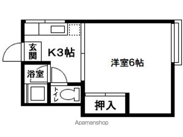 恵千コーポ(1K/2階)の間取り写真