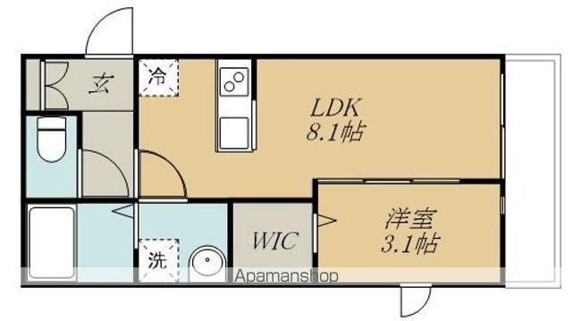 LUCENTE(1LDK/2階)の間取り写真