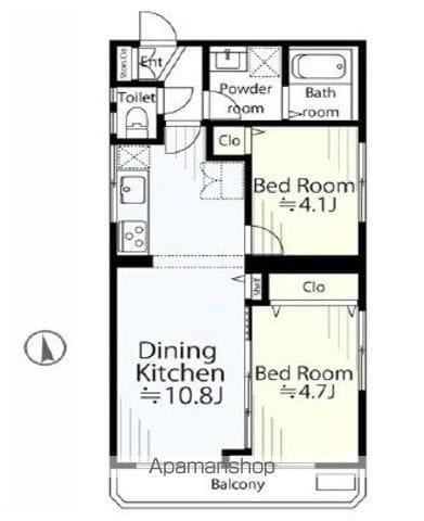 三光ハイム(2LDK/3階)の間取り写真