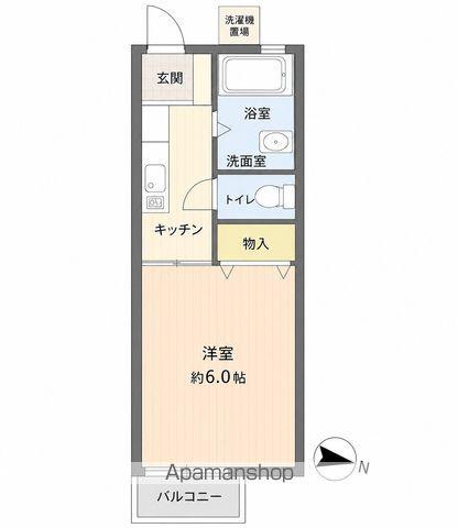サンシティ土山(1K/2階)の間取り写真