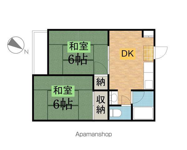 コーポ後藤第2(2DK/2階)の間取り写真
