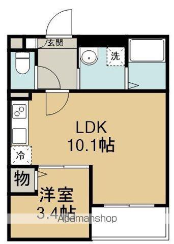 JACK MATOBAⅥ(1LDK/2階)の間取り写真