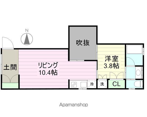 LAND長町(1LDK/3階)の間取り写真