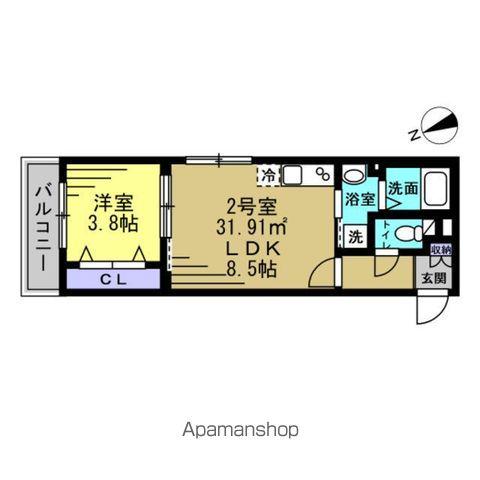 グレースコート(1LDK/1階)の間取り写真