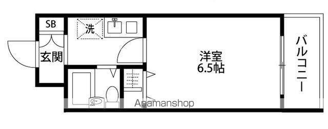 リーブル北小金(1K/1階)の間取り写真