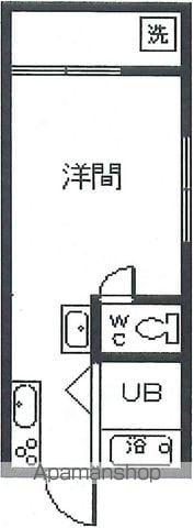 びーどろハイムⅡ(ワンルーム/1階)の間取り写真