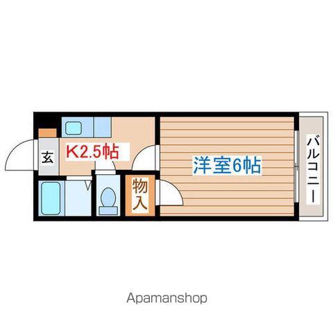 エクセランスド花京院(1K/2階)の間取り写真