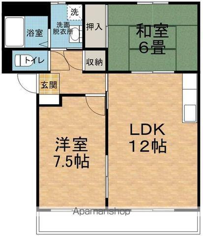 RESIDENCE筒井(2LDK/2階)の間取り写真