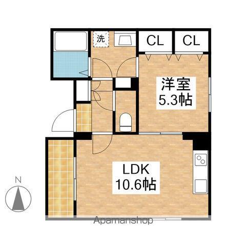 ユーミー矢場町(1LDK/2階)の間取り写真