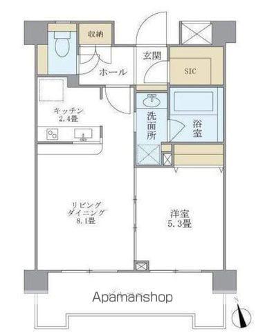 プレミアコンフォート西荻窪(1LDK/2階)の間取り写真