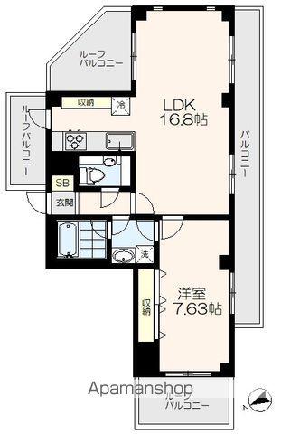 ベルアート(1LDK/4階)の間取り写真
