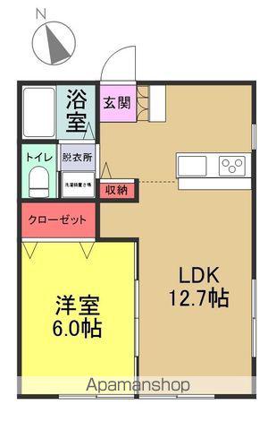 ル・シェル・ブルー(1LDK/1階)の間取り写真