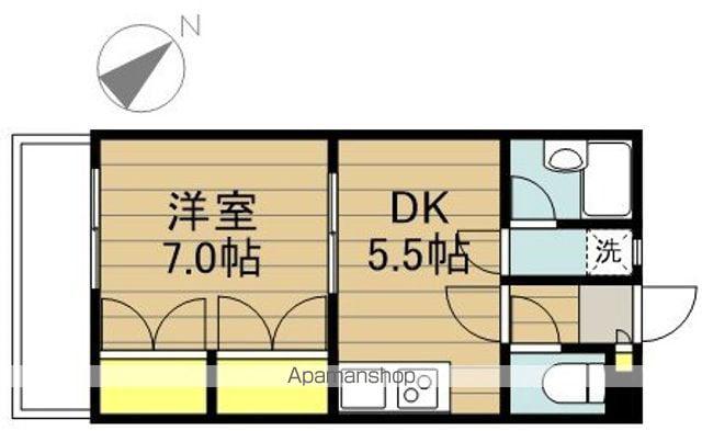 戸田パークヒルズ(1DK/1階)の間取り写真