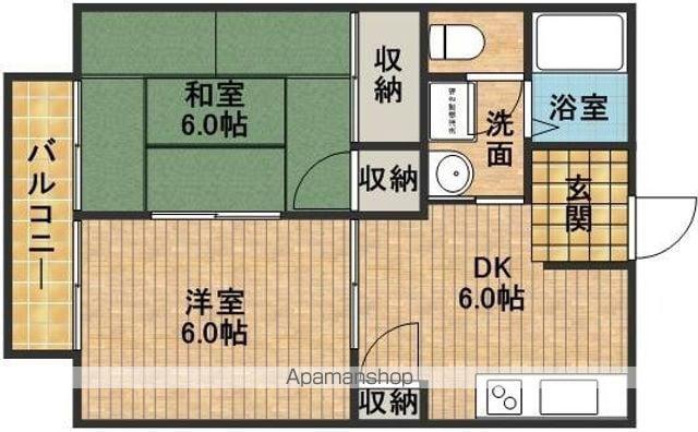 セントポーリア葵 D(2DK/1階)の間取り写真