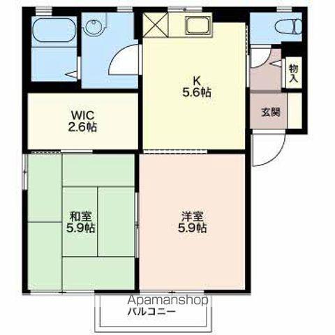 フォーレス望A棟(2DK/2階)の間取り写真