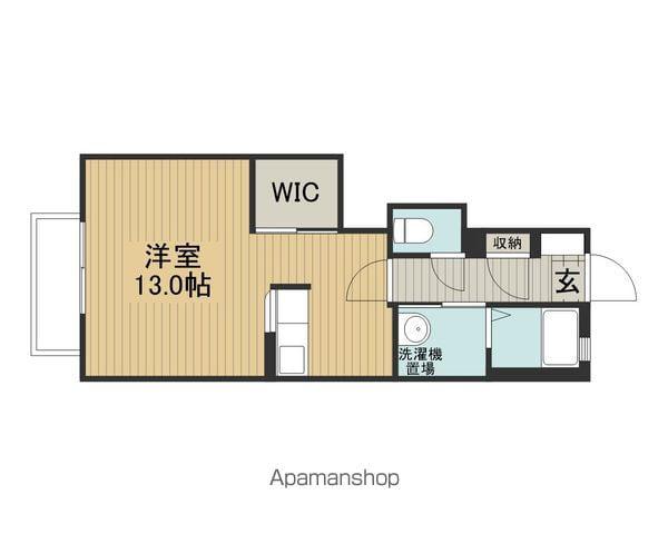 ヴィルロジュマン(ワンルーム/1階)の間取り写真