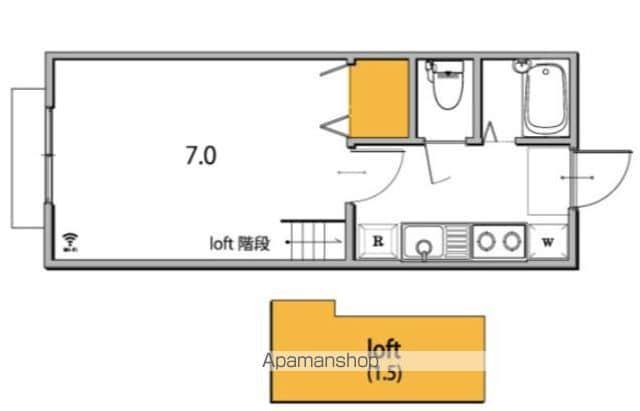 ポルト97(1K/2階)の間取り写真