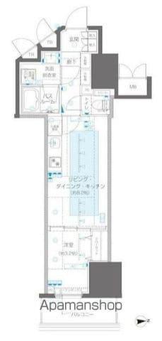 ZOOM信濃町(1LDK/6階)の間取り写真