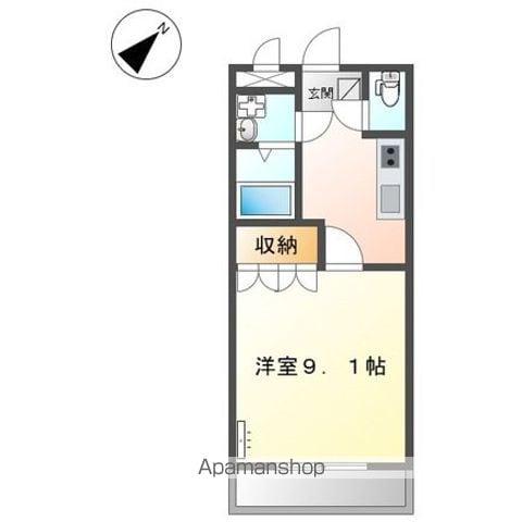 KURUMI(1K/1階)の間取り写真