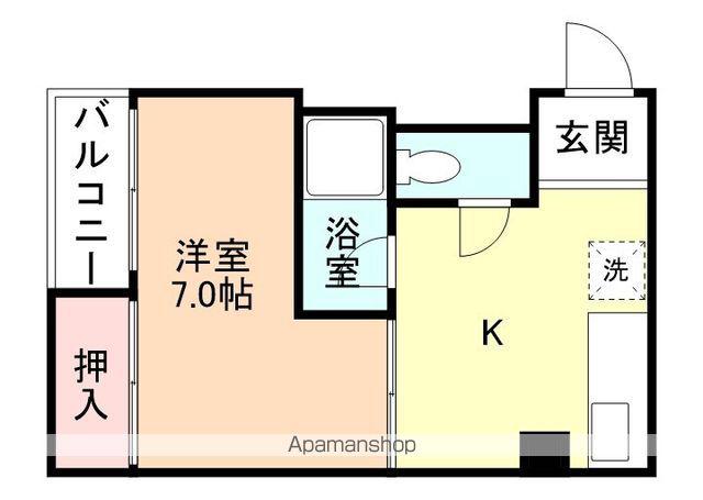 ブランテラス(1K/2階)の間取り写真