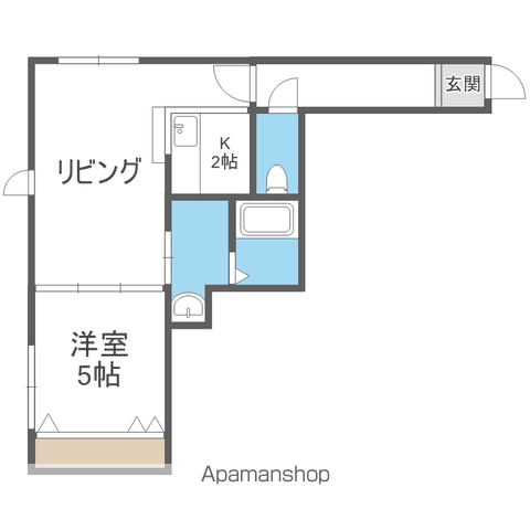 S&S55(1LDK/2階)の間取り写真
