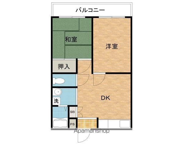 岸田マンション(2DK/2階)の間取り写真